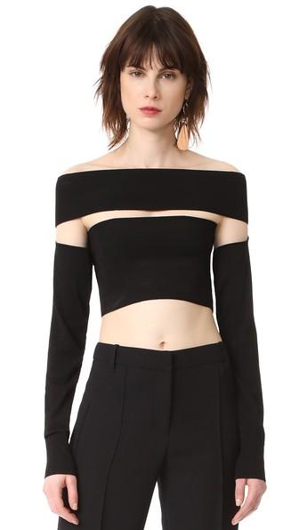 Mcq Alexander Mcqueen Bandeau Sleeves Top