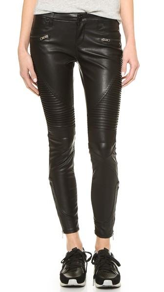 Blank Denim Black Vegan Leather Moto Pants