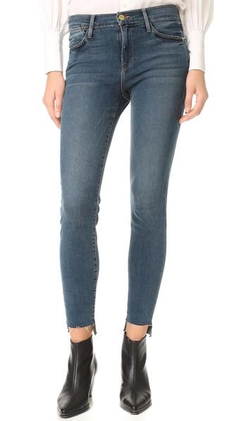 Frame Le High Skinny Raw Stagger Jeans