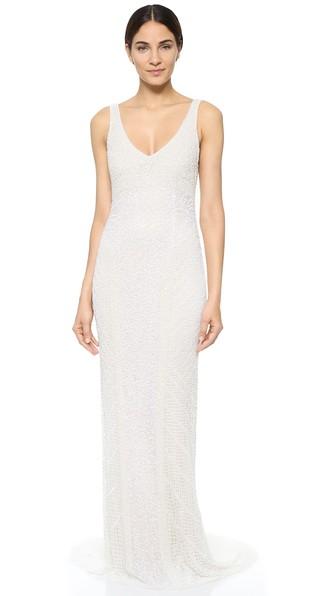 Theia Caitlin Sequin Deco Gown