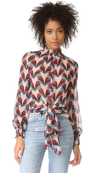 Nicholas N Nicholas Retro Petal Tie Front Blouse