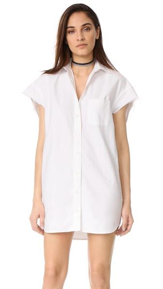 R13 Oversized Sleeveless Oxford Shirt Dress