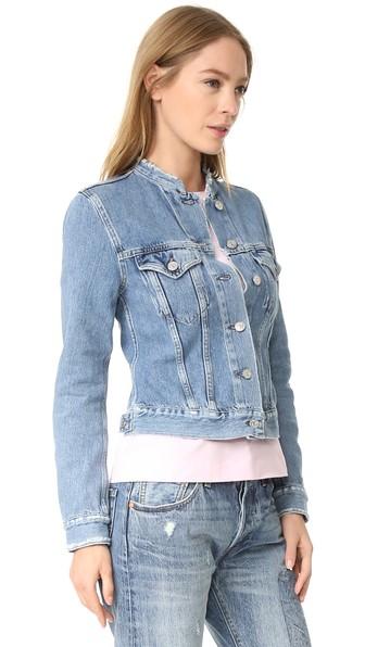 Acne Studios Top Frayed Denim Jacket