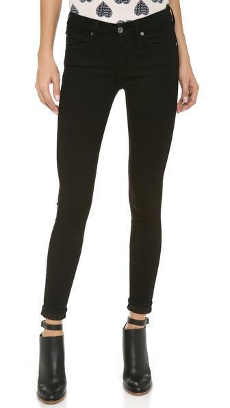 7 For All Mankind The Slim Illusion Skinny Jeans - Elasticity Black
