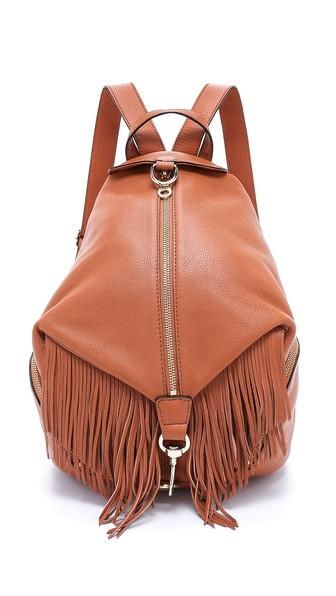 Rebecca Minkoff Fringe Julian Backpack - Cognac