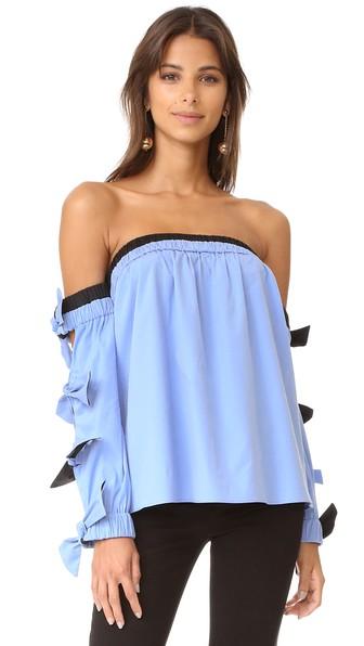 Milly Poplin Combo Blythe Top
