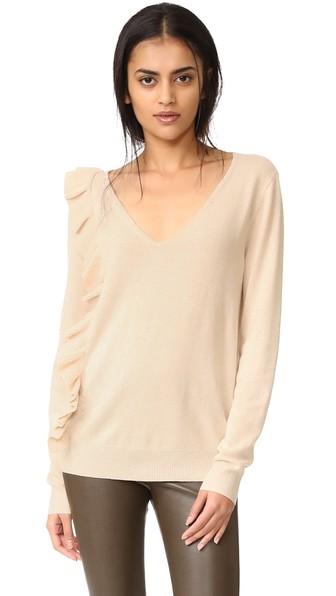 Elizabeth And James Odell Ruffle Long Sleeve Sweater