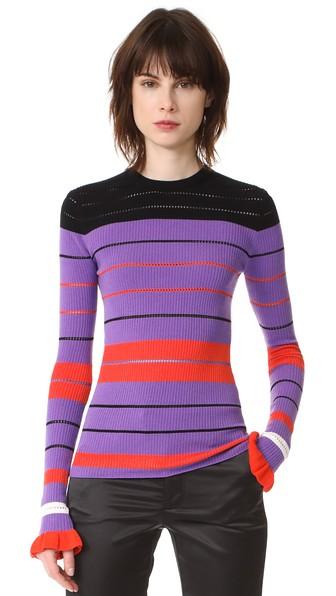 Opening Ceremony Striped Rib Sweater