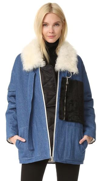 Sandy Liang Citroen Shearling Coat
