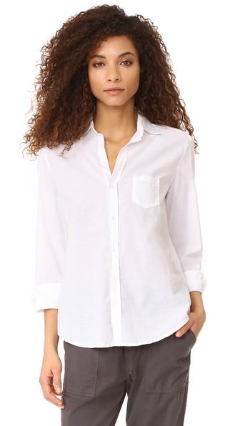 Frank Eileen Eileen Semi Sheer Button Down
