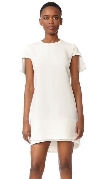 Brandon Maxwell Cap Sleeve Mini Dress