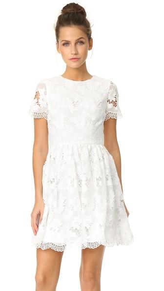 Alice Olivia Karen Crew Neck Party Dress