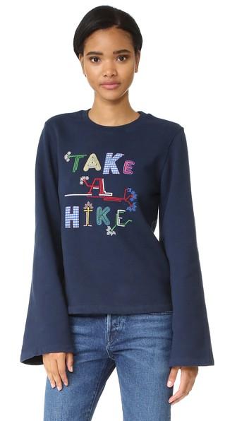 Opening Ceremony Take A Hike Bell Sleeve Sweatshirt