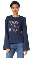 Opening Ceremony Take A Hike Bell Sleeve Sweatshirt
