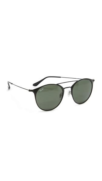 Ray Ban Matte Round Aviator Sunglasses
