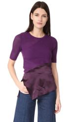 Prabal Gurung Short Sleeve Knit Top