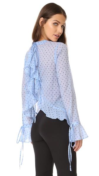Robert Rodriguez Polka Dot Open Back Top