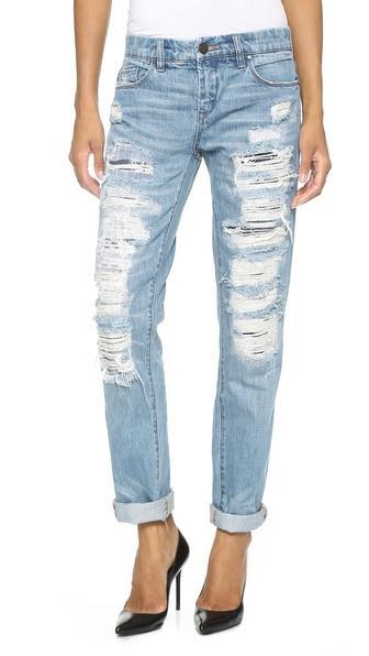 Blank Denim Distressed Boyfriend Jeans - Torn To Shreds