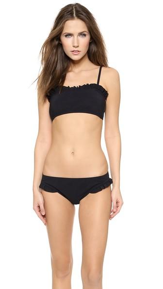 Chloe Sevigny For Opening Ceremony Chandler Ruffle Two Piece Swimsuit - Black