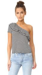Splendid One Shoulder Ruffle Top