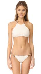 Red Carter Friendship Bracelet High Neck Top