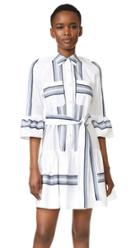 Derek Lam 10 Crosby Button Down Ruffled Hem Shirtdress