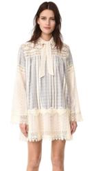 Anna Sui Embroidered Lace Strip Dress