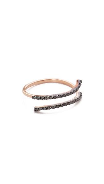 Kismet By Milka 2 Row Pinky Ring