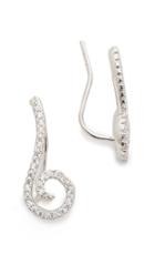 Kenneth Jay Lane Swirl Pave Ear Crawlers