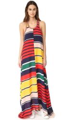 Hilfiger Collection Rugby Stripe Racer Back Maxi Dress