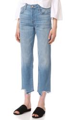 J Brand Ivy High Rise Crop Straight Jeans With Jagged Hem