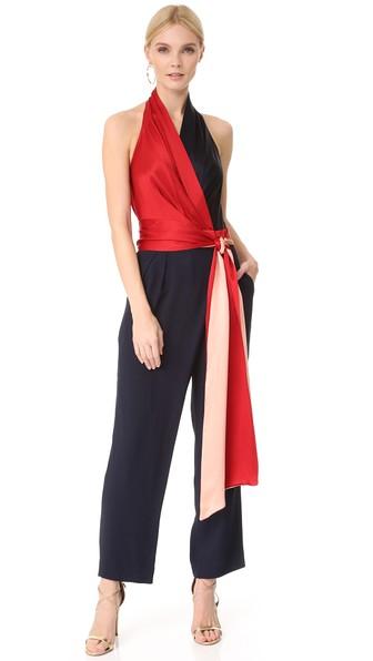 Diane Von Furstenberg Sleeveless Wrap Jumpsuit