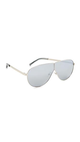 3 1 Phillip Lim Aviator Shield Mirrored Sunglasses