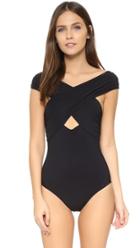Karla Colletto Wrapping Surplice Neck One Piece