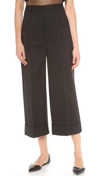 3.1 Phillip Lim Wide Leg Cuffed Pant - Black