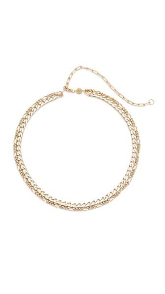 Jennifer Zeuner Jewelry Amanda Double Chain Choker Necklace