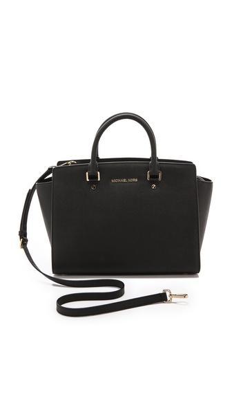 Michael Michael Kors Selma Large Tz Satchel - Black