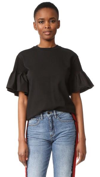 Victoria Victoria Beckham Smocked Sleeve Tee