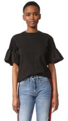 Victoria Victoria Beckham Smocked Sleeve Tee