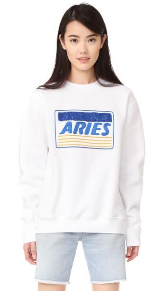 Aries Credit Card Embroidered Sweatshirt