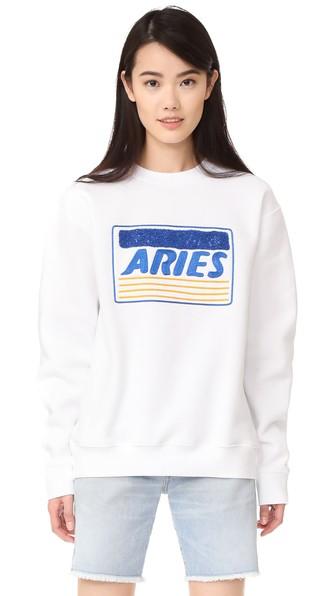 Aries Credit Card Embroidered Sweatshirt