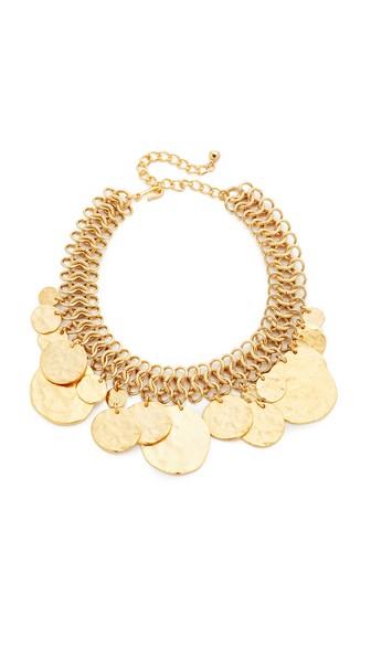 Kenneth Jay Lane Coin Chain Choker Necklace