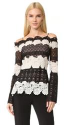 Yigal Azrouel Off Shoulder Lace Top