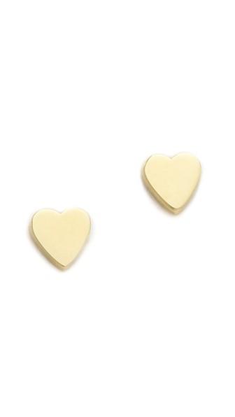 Jennifer Meyer Jewelry Heart Stud Earrings