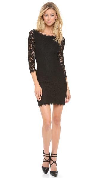 Diane Von Furstenberg Zarita Lace Dress - Black