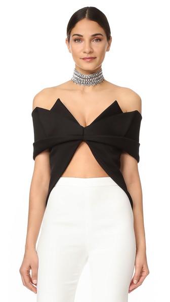 Brandon Maxwell Folded Bow Top
