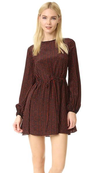 Diane Von Furstenberg Long Sleeve Crew Neck Dress