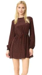 Diane Von Furstenberg Long Sleeve Crew Neck Dress