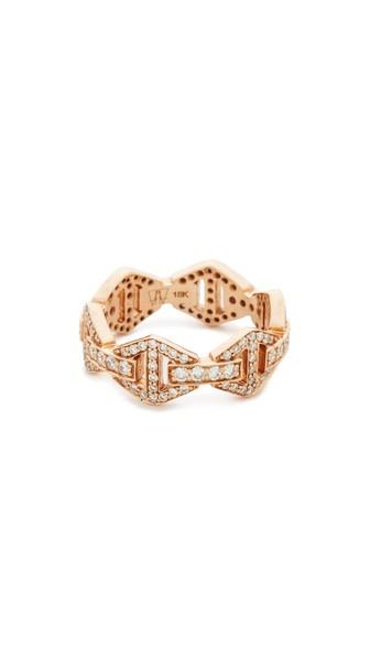 Walters Faith Keynes All Diamond Hexagon Stackable Ring