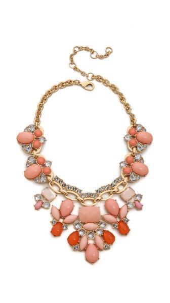 Lee By Lee Angel Stone Statement Necklace - Pink